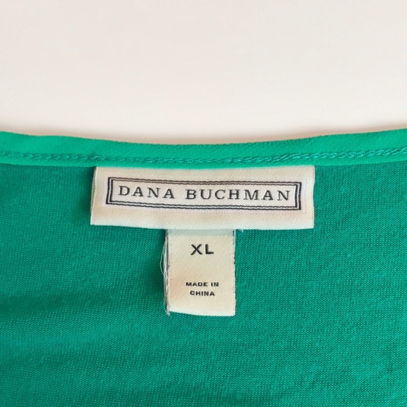 💐DANA BUCHMAN GREEN LAYERED TOP SIZE XL💐 - Picture 12 of 14